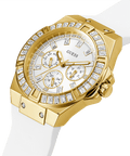  Shop Authentic Guess Luna Diamonds White Dial White Rubber Strap Watch for Women - W0653L3 - Luxxuri