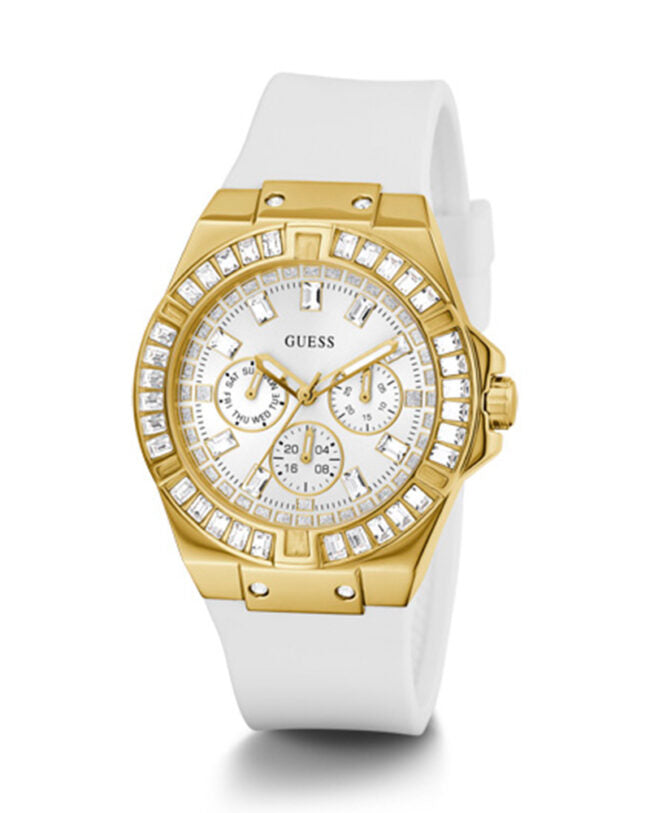  Shop Authentic Guess Venus Diamonds White Dial White Rubber Strap Watch for Women - GW0118L5 - Luxxuri
