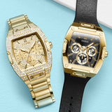  Shop Authentic Guess Raven Diamonds Gold Dial Gold Steel Strap Watch for Women - GW0104L2 - Luxxuri