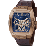  Shop Authentic Guess Phoenix Multifunction Blue Dial Brown Leather Strap Watch for Men - GW0202G2 - Luxxuri