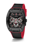  Shop Authentic Guess Phoenix Multifunction Black Dial Black & Red Rubber Strap Watch for Men - GW0202G7 - Luxxuri