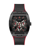  Shop Authentic Guess Phoenix Multifunction Black Dial Black & Red Rubber Strap Watch for Men - GW0202G7 - Luxxuri