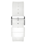 Guess Phoenix Multi Function Silver Dial White Rubber Strap Watch for Men - GW0203G1