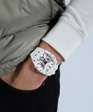  Shop Authentic Guess Phoenix Multifunction White Dial White Rubber Strap Watch for Men - GW0203G2 - Luxxuri