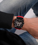  Shop Authentic Guess Phoenix Multifunction Black Dial Red Rubber Strap Watch for Men - GW0203G4 - Luxxuri