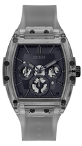 Guess Phoenix Multifunction Black Dial Grey Silicone Strap Watch For Men - GW0203G9