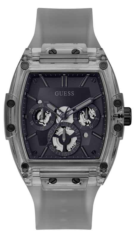  Shop Authentic Guess Phoenix Multifunction Black Dial Grey Silicone Strap Watch For Men - GW0203G9 - Luxxuri