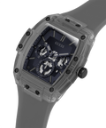 Guess Phoenix Multifunction Black Dial Grey Silicone Strap Watch For Men - GW0203G9