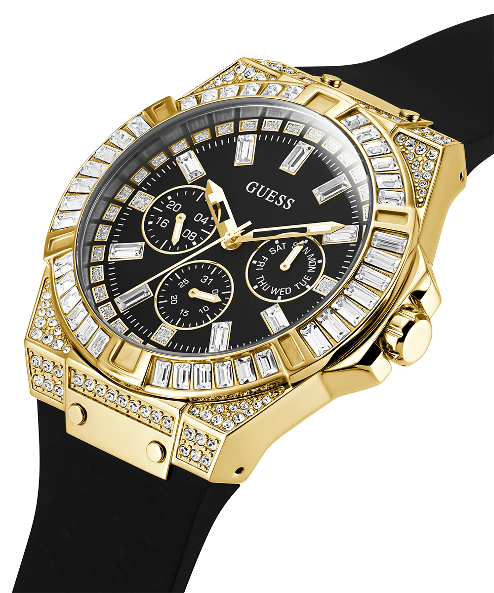  Shop Authentic Guess Zeus Chronograph Diamonds Black Dial Black Silicone Strap Watch For Men - GW0208G2 - Luxxuri