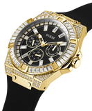  Shop Authentic Guess Zeus Chronograph Diamonds Black Dial Black Silicone Strap Watch For Men - GW0208G2 - Luxxuri