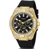  Shop Authentic Guess Zeus Chronograph Diamonds Black Dial Black Silicone Strap Watch For Men - GW0208G2 - Luxxuri
