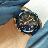  Shop Authentic Guess Commander Blue Dial Blue Rubber Strap Watch for Men - GW0211G4 - Luxxuri