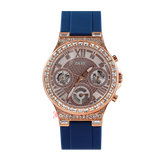  Shop Authentic Guess Moonlight Diamonds White Dial Blue Rubber Strap Watch for Women - GW0257L3 - Luxxuri