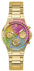  Shop Authentic Guess Sugarrush Quartz Multicolor Dial Gold Steel Strap Watch For Women - GW0258L1 - Luxxuri
