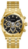  Shop Authentic Guess Continental Black Dial Gold Steel Strap Watch for Men - GW0260G2 - Luxxuri