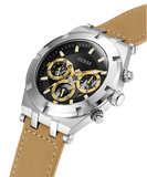  Shop Authentic Guess Continental Multifunction Black Dial Brown Leather Strap Watch for Men - GW0262G1 - Luxxuri