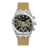  Shop Authentic Guess Continental Multifunction Black Dial Brown Leather Strap Watch for Men - GW0262G1 - Luxxuri