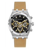  Shop Authentic Guess Continental Multifunction Black Dial Brown Leather Strap Watch for Men - GW0262G1 - Luxxuri