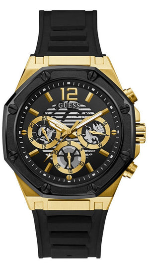  Shop Authentic Guess Momentum Black Dial Black Rubber Strap Watch for Men - GW0263G1 - Luxxuri