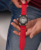  Shop Authentic Guess Momentum Black Dial Red Rubber Strap Watch for Men - GW0263G3 - Luxxuri