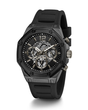  Shop Authentic Guess Momentum Black Dial Black Rubber Strap Watch for Men - GW0263G4 - Luxxuri