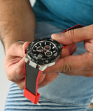  Shop Authentic Guess Navigator Black Dial Black Rubber Strap Watch for Men - GW0264G1 - Luxxuri
