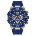  Shop Authentic Guess Navigator Chronograph Blue Dial Blue Rubber Strap Watch for Men - GW0264G4 - Luxxuri