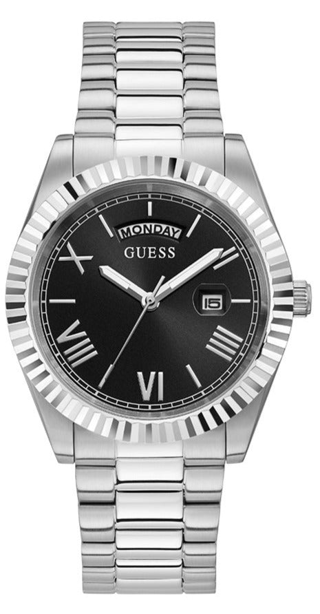  Shop Authentic Guess Connoisseur Black Dial Silver Steel Strap Watch for Men - GW0265G1 - Luxxuri