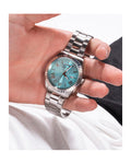  Shop Authentic Guess Connoisseur Turquoise Dial Silver Steel Strap Watch for Men - GW0265G11 - Luxxuri