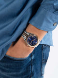 Shop Authentic Guess Quartz Blue Dial Two Tone Steel Strap Watch For Men - GW0265G12 - Luxxuri