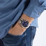  Shop Authentic Guess Quartz Blue Dial Two Tone Steel Strap Watch For Men - GW0265G12 - Luxxuri