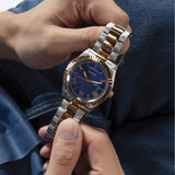  Shop Authentic Guess Connoisseur Quartz Blue Dial Two Tone Steel Strap Watch For Men - GW0265G12 - Luxxuri