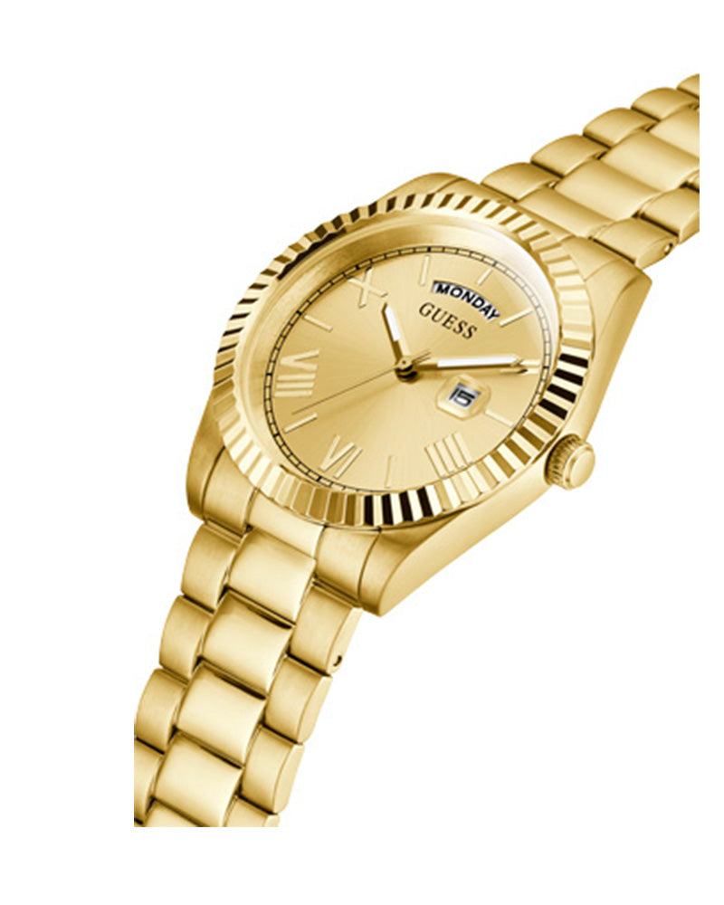  Shop Authentic Guess Connoisseur Gold Dial Gold Steel Strap Watch for Men - GW0265G2 - Luxxuri