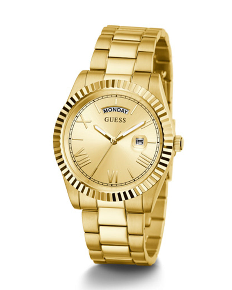  Shop Authentic Guess Connoisseur Gold Dial Gold Steel Strap Watch for Men - GW0265G2 - Luxxuri