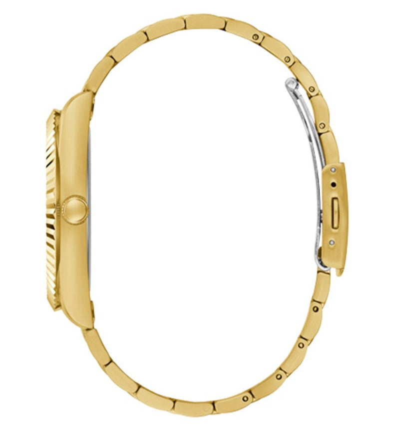  Shop Authentic Guess Connoisseur Black Dial Gold Steel Strap Watch for Men - GW0265G3 - Luxxuri