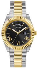  Shop Authentic Guess Connoisseur Black Dial Two Tone Steel Strap Watch for Men - GW0265G5 - Luxxuri