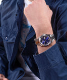  Shop Authentic Guess Connoisseur Blue Dial Silver Steel Strap Watch for Men - GW0265G7 - Luxxuri