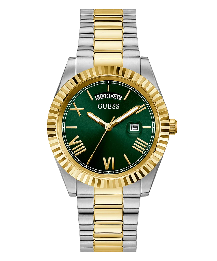 Shop Authentic Guess Connoisseur Green Dial Two Tone Steel Strap Watch for Men - GW0265G8 - Luxxuri