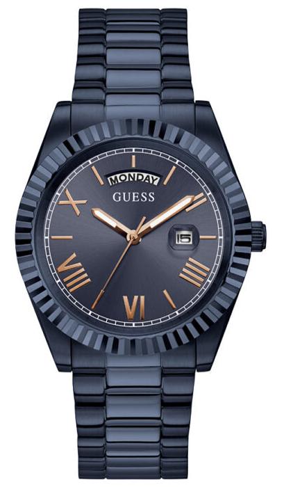  Shop Authentic Guess Connoisseur Quartz Blue Dial Blue Steel Strap Watch For Men - GW0265G9 - Luxxuri