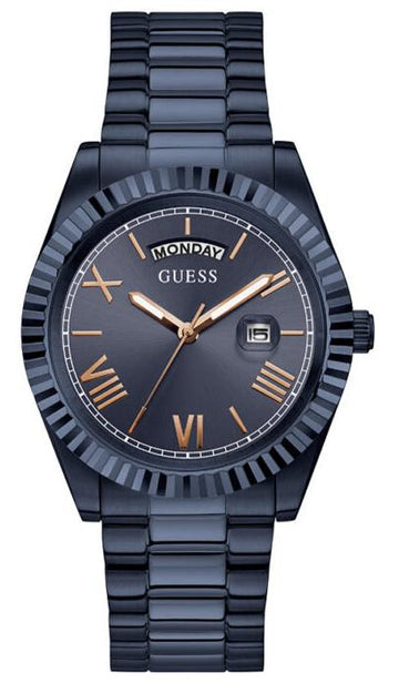  Shop Authentic Guess Connoisseur Quartz Blue Dial Blue Steel Strap Watch For Men - GW0265G9 - Luxxuri