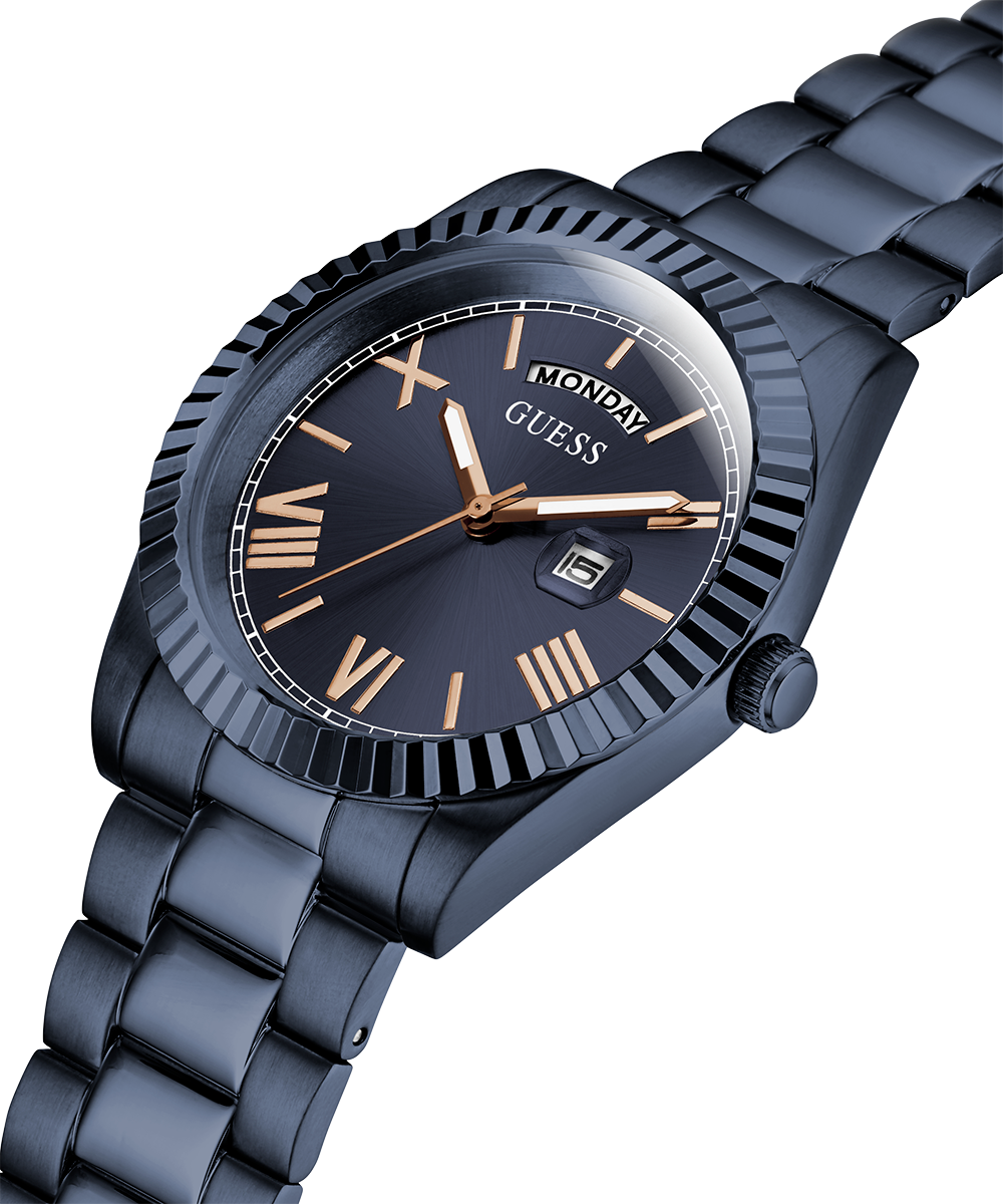  Shop Authentic Guess Connoisseur Quartz Blue Dial Blue Steel Strap Watch For Men - GW0265G9 - Luxxuri