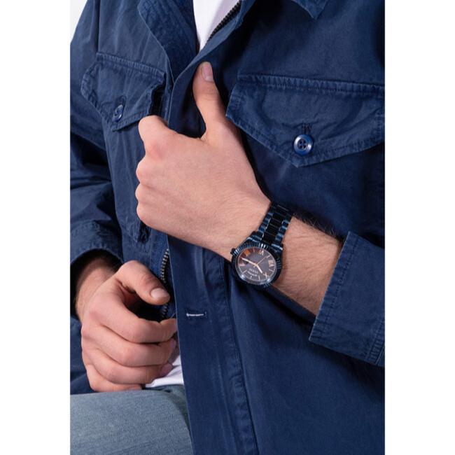  Shop Authentic Guess Connoisseur Quartz Blue Dial Blue Steel Strap Watch For Men - GW0265G9 - Luxxuri