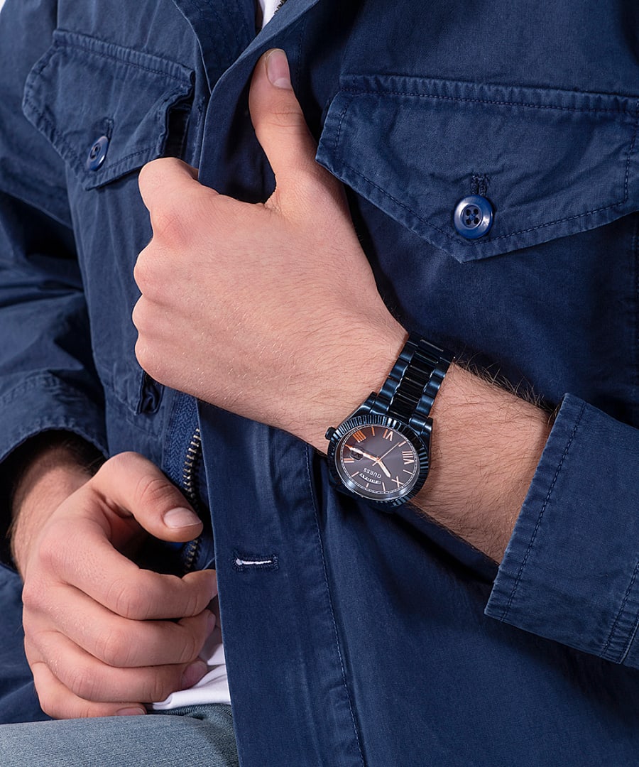  Shop Authentic Guess Connoisseur Quartz Blue Dial Blue Steel Strap Watch For Men - GW0265G9 - Luxxuri