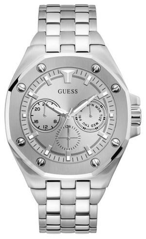  Shop Authentic Guess Analog Quartz Silver Dial Silver Steel Strap Watch For Men - U0377G1 - Luxxuri