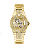  Shop Authentic Guess Viva Diamonds Gold Dial Gold Steel Strap Watch for Women - W0111L2 - Luxxuri