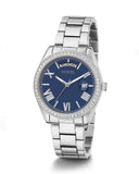  Shop Authentic Guess Luna Diamonds Blue Dial Silver Steel Strap Watch for Women - GW0307L1 - Luxxuri