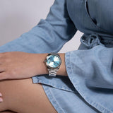  Shop Authentic Guess Luna Quartz Blue Dial Silver Steel Strap Watch For Women - GW0308L4 - Luxxuri