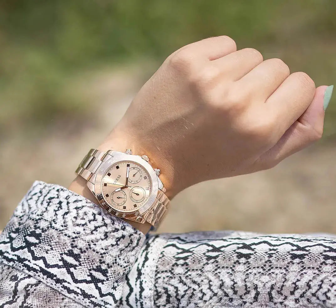  Shop Authentic Guess Eclipse Rose Gold Dial Rose Gold Steel Strap Watch for Women - GW0314L3 - Luxxuri