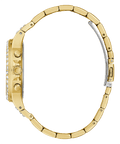 Guess Moonlight Diamonds Gold Dial Gold Steel Strap Watch for Women - GW0320L5