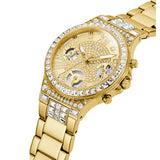  Shop Authentic Guess Moonlight Multi Function Diamonds Gold Dial Gold Steel Strap Watch for Women - GW0320L2 - Luxxuri